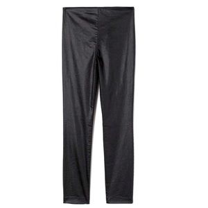 H&M liquid leather high-wasted leggings/ jeggings dress pants size 10